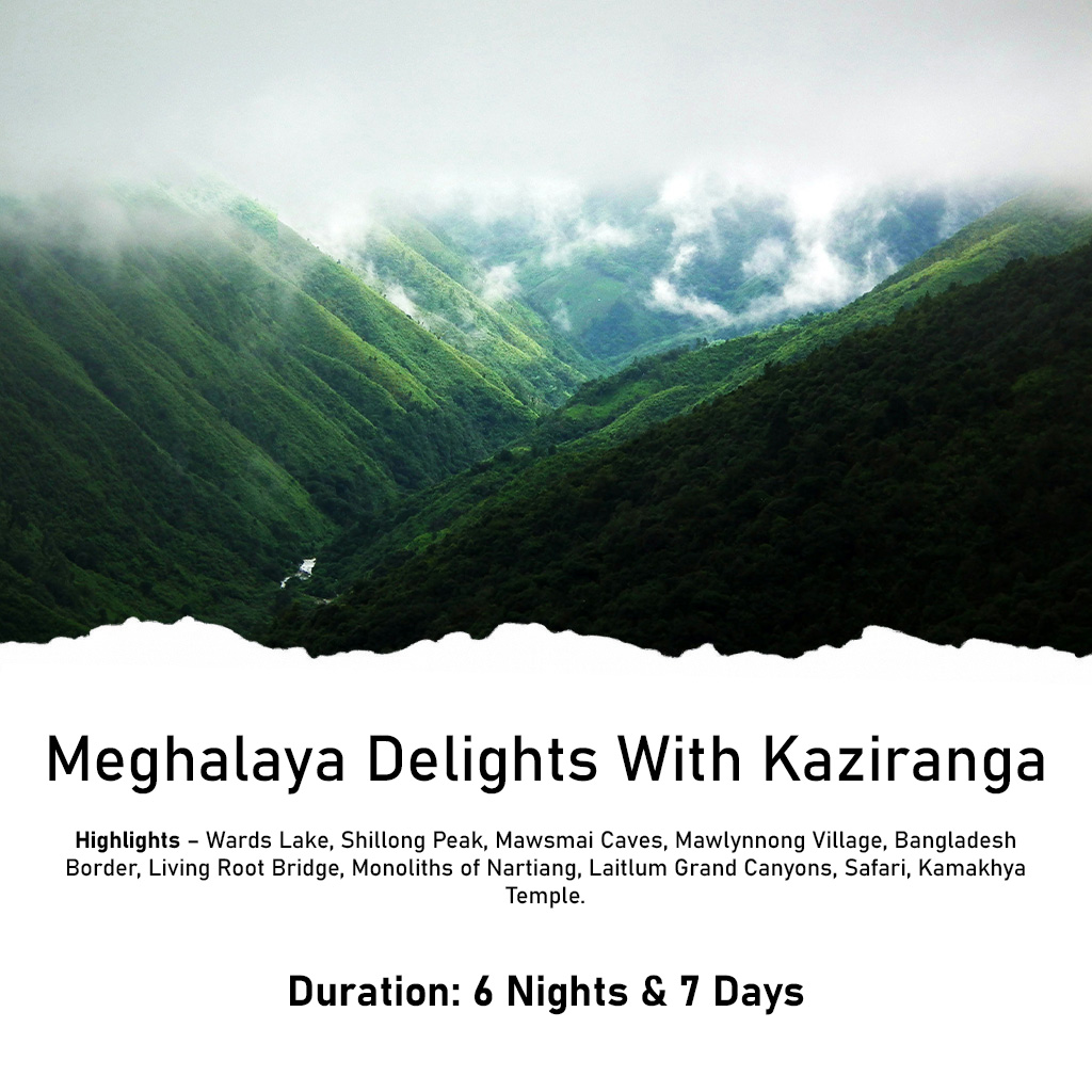 Meghalaya Delights With Kaziranga (6 Nights - 7 Days) Feature Image